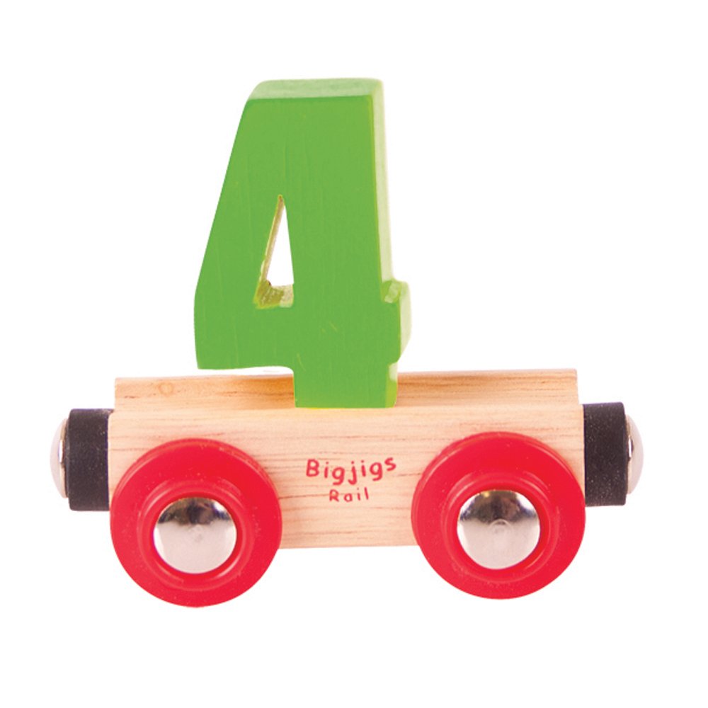 Bigjigs Rail Rail Name Number 4 (Green) โ image 1