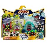 Sunday Sunshine Exclusive Legends of Akedo Ninja Fury Battle Pack Action Figure Set - 6 Pack with 2 Exclusive Glow-in-The-Dark Ninja Bosses: Bossmode Glitchblade and Spirit Weaver