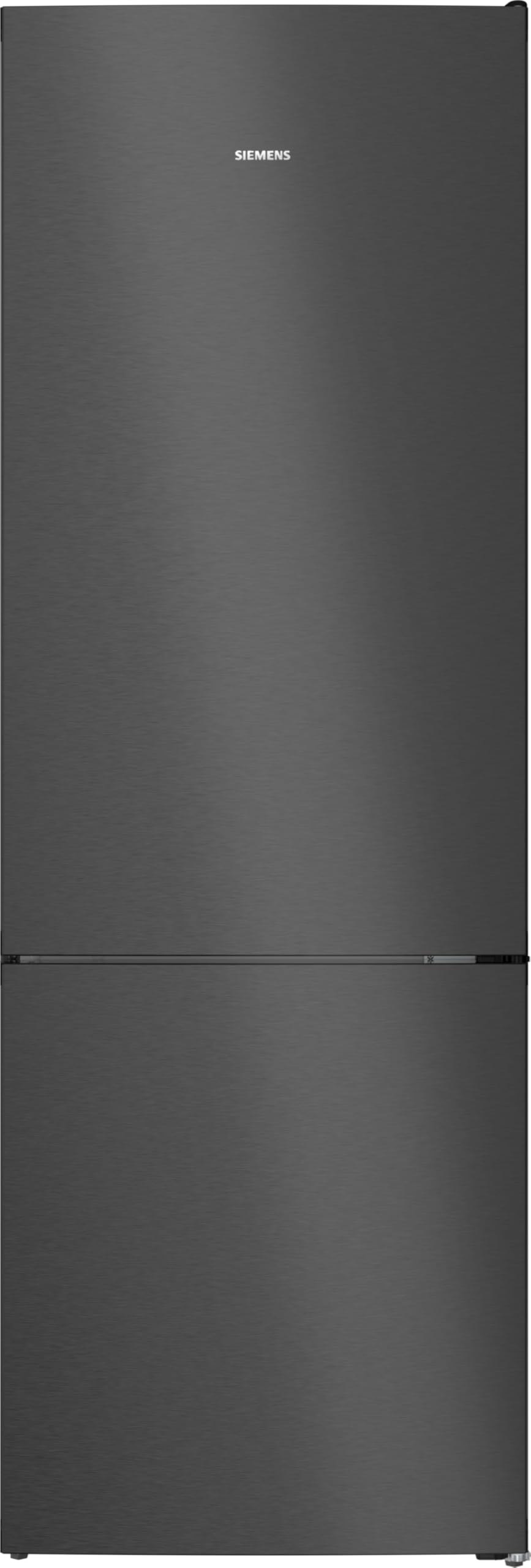 Siemens iQ300 - Frigorífico y congelador XXL (203 x 70 cm, KG49NVXCG, 311 L de refrigeración y congelación de 129 L, total noFrost, colocación sin costuras, hyperFresh 0ºC, acero negro antihuellas)