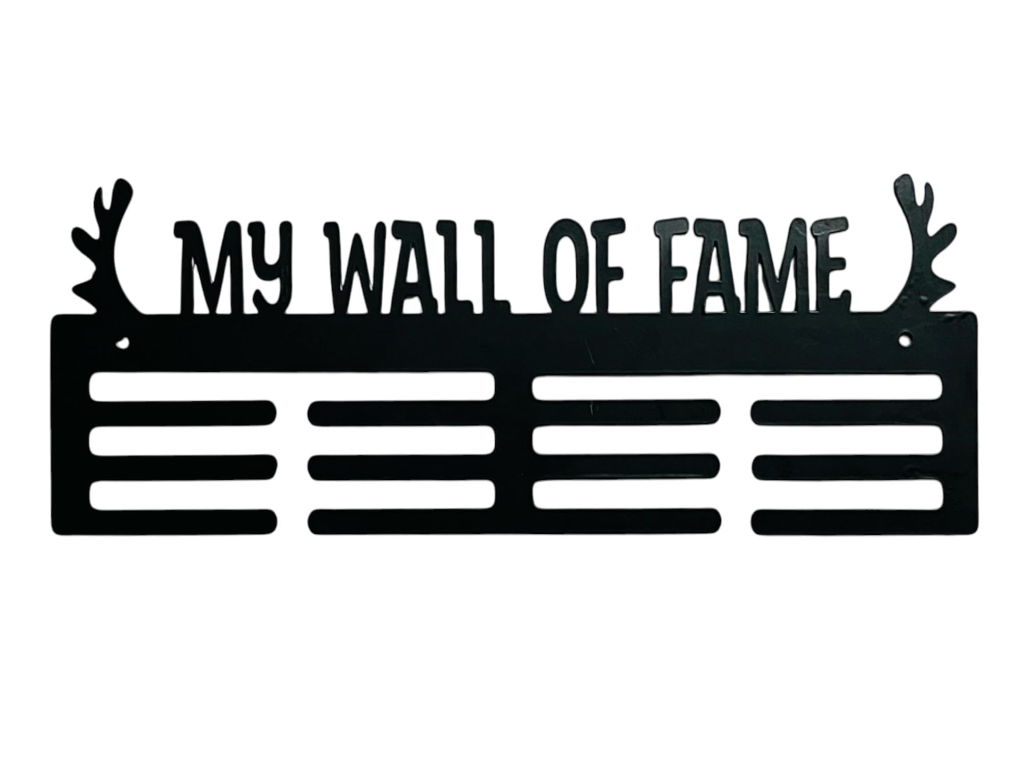 "8EEN Plus" Medal Display Hanger "My Wall of Fame" Design Medal Holder with Silhouette Design 3-Tier Wall Mount Black Gift for Kids Athletes SportsPerson-picture-25