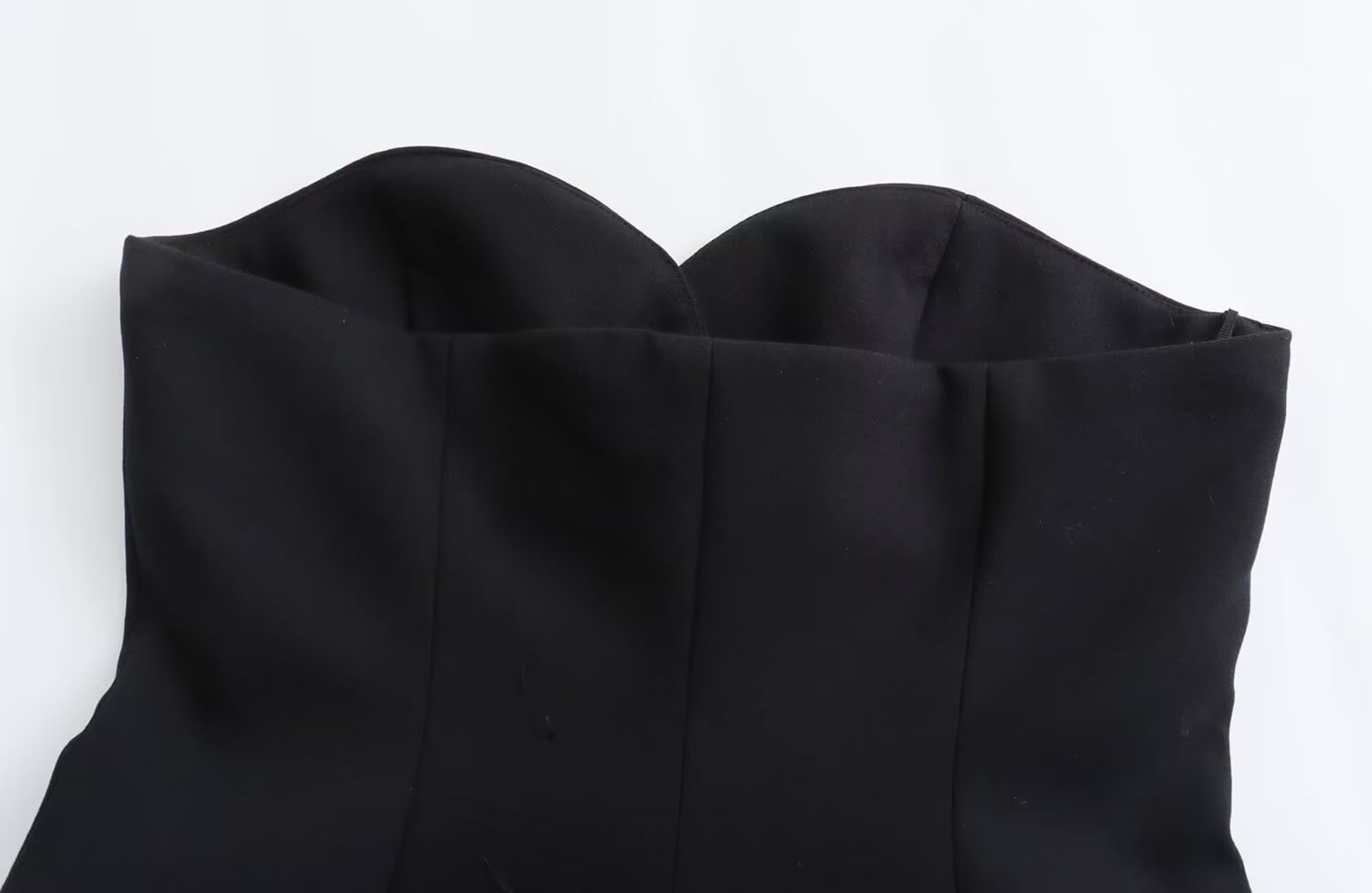 Perbai Ärmelloser Damen-Blazer, schulterfrei, Knopfleiste vorne, tailliert, trägerlos, Business-Bandeau-Weste