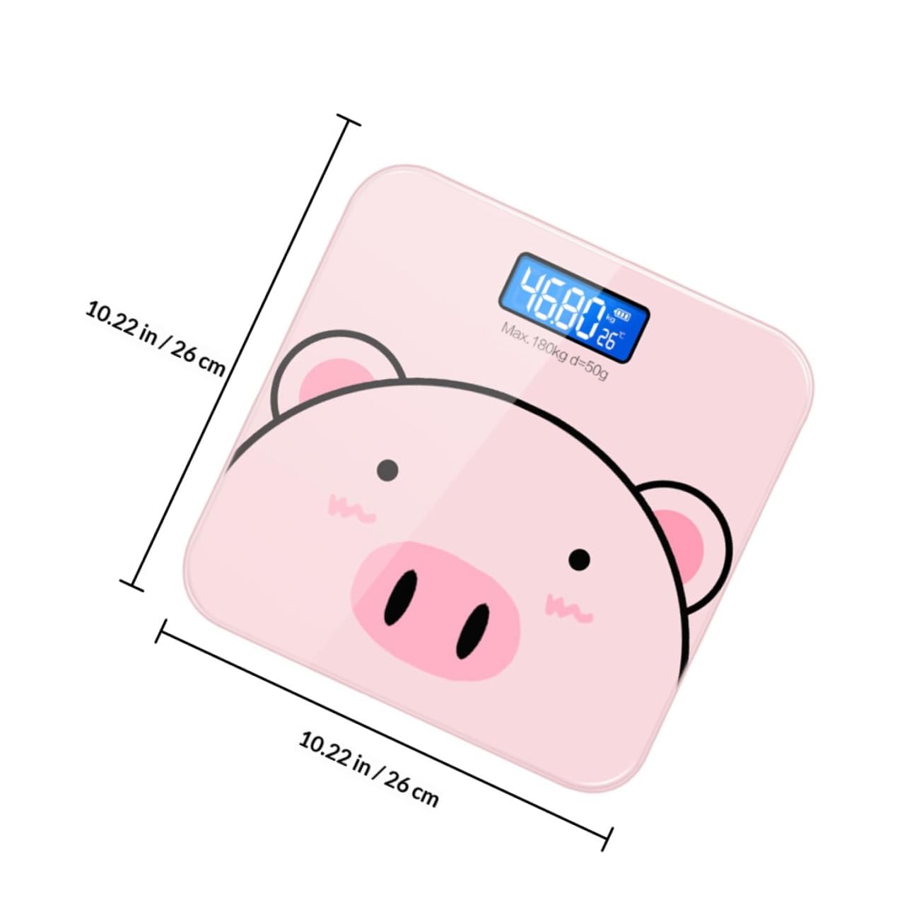 Báscula Digital Corporal de Salud Dibujos Animados Rosa