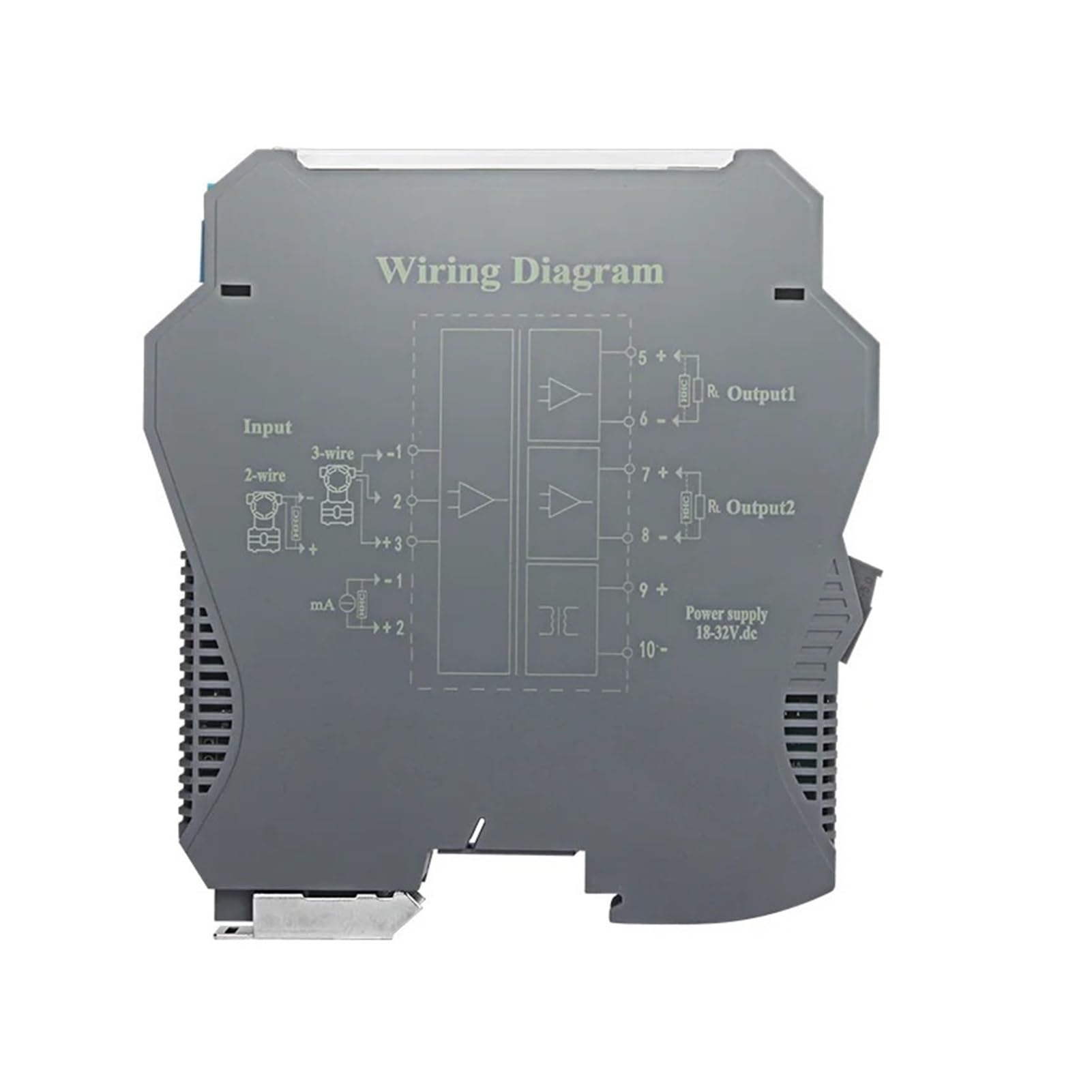 Signal Isolator GLK 35MM Din Rail Analog Signal Converter 4-20ma to 0-10V 0-5V Signal Isolator Voltage Current Signal Conditioner(1 in 2 Out,0-5V Input_0-5V Output_DC24V Power Supply)