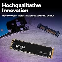 Crucial P3 500GB M.2 PCIe Gen3 NVMe Interne SSD 3D NAND, bis zu 3500MB/s - CT500P3SSD8 – Ansicht 4