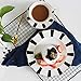 EKUEE Black and White Retro Series European Striped Polka Dot Coffee Cup and Saucer Mug Cake Plate Afternoon Tea Set (B)
