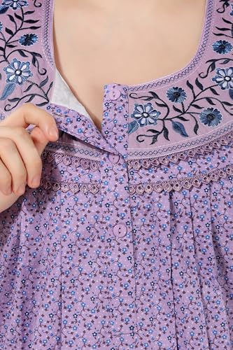 Image of Soulemo Women's Pure Cotton Floor Length Nighty 1690