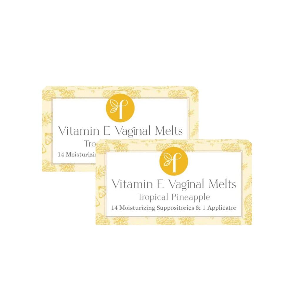 Femallay Organic Vaginal Moisturizing Suppositories – Pineapple 2 Pack – 100% Natural Relief for Dryness, Odor & Daily Feminine Discomfort – 14 Count + Applicator