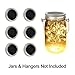 Christmas Lights Mason Jar Lights - SurLight 6 Pack 20 LED Warm White Solar Mason Jar String Lights for Patio Yard Garden Halloween Decor, Firefly Lights Fit for Regular Mouth Jars (Jars Not Included)