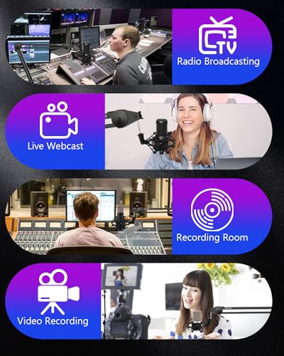 image for Boseen Universal Microphone Shock Mount, Mic Clip Holder for 47-53mm M