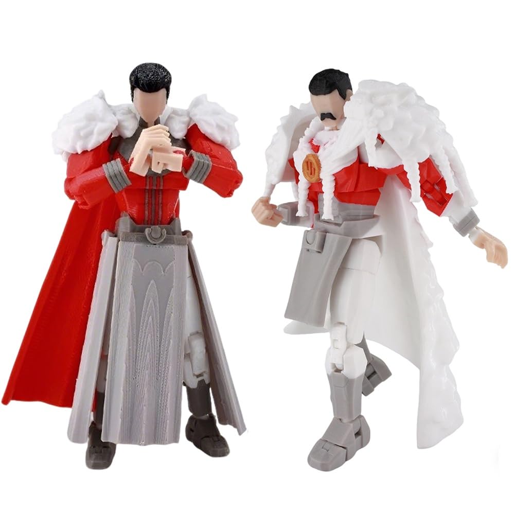 Jilijia 2PCS Anime Thragg Figure Emperor Argall Action Figures 3D Printed Movable Model Statue Collectible Desktop Decoration Gifts for Fans