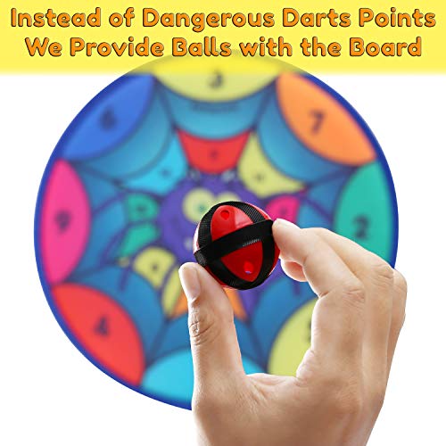 Fun Spider Dart Board Game with 6 Balls Using Hook-and-Loop Fasteners | Learn Numbers and Colors as You Play | Interactive Game and Safe for Kids - Thumbnail 4