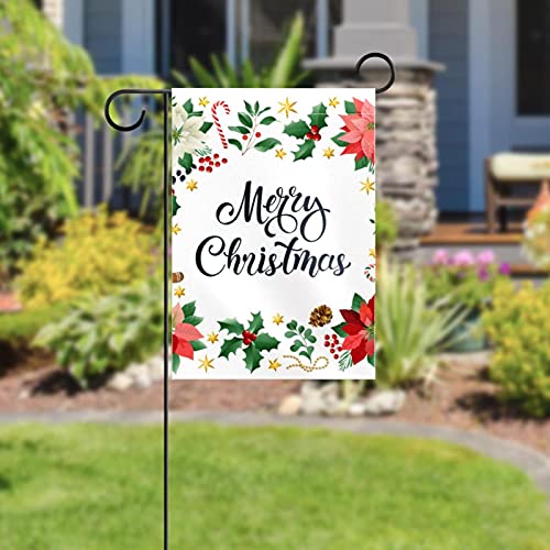 Drapeau de jardin Noël haut de gamme double face en toile résistante