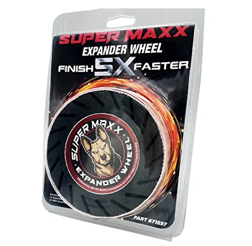 Super Maxx Expander Wheel Expander Wheel Kit Compatible with Angle Grinder 4.5in, 5X Faster Grinding, Kit Includes 1 GRIT 80 Sanding Belt