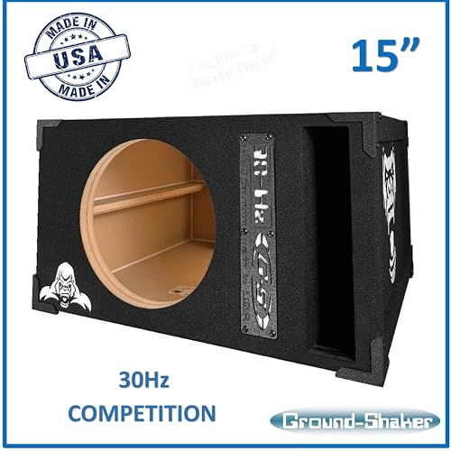 Image of 30HZ Reinforced Competition Single Ported Sub Box Sub Woofer Enclosure Speaker Box Car Audio Subwoofer Ground Shaker Box Ground-Shaker (Gorilla White, 15 inch)