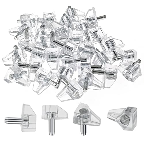 suiwotin Shelf Support Peg, Clear, 3mm / 1/8 Inch, 30pcs