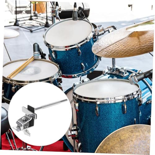 Kisangel Cowbell Holder Clip para batería Soporte duradero para cowbell Abrazadera para bombo Accesorio de percusión para amantes de la batería miniatura 7
