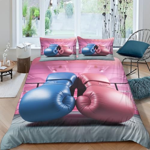 Housse de couette 220x240 gant de boxe avec parure de lit 3 pièces - 2