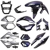 Mokuo Motorcycle Fairing Kit in ABS Material Compatible with Honda Grom Msx 125 SF 2017-2020, Purple Color with Chromatic Effect