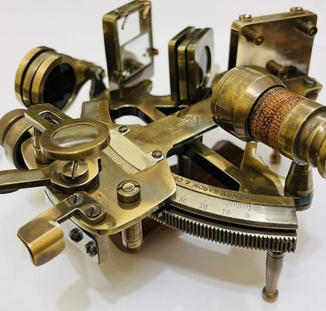 Antique Brass Working Navigational Sextant Marine Ship Astrolabe Model Sextant 5 Inch