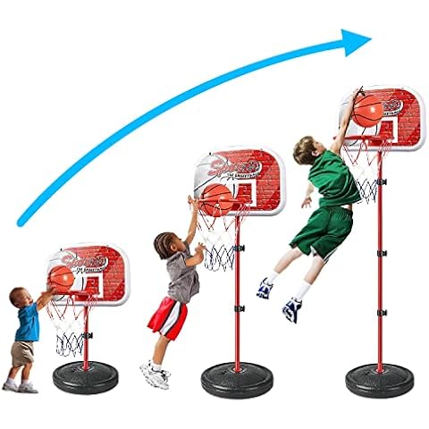 xwin sportseries Basketball Hoop for Kids, Adjustable Basketball Hoop and Stand Game, Net Ball Pump Backboard, Portable Basketball Indoor Outdoor Fun Activity, Ideal Sports Gift for Children Cover