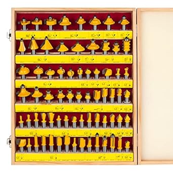 Router Bits Set 1/2 Shank - BAIDETS 70PCS Router Bit 1/2 Inch Shank Kit T Shape for Carpenter Woodworking