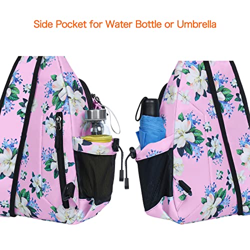Morrales Mosiso Sling Backpack con bolsillo anti-robo rosa miniatura 6