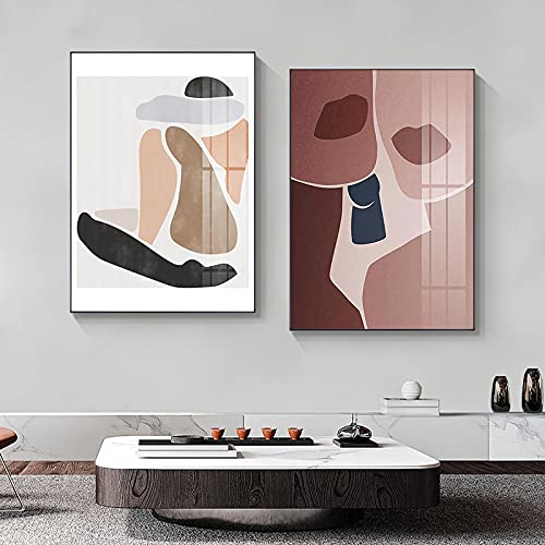 Toile vintage nordique affiche salon poster mural sans cadre 50x70cm