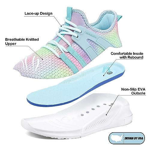 runside girls tennis shoes lightweight sports kids sneakers lace-up for runningwalking toddlerlittle kidbig kid