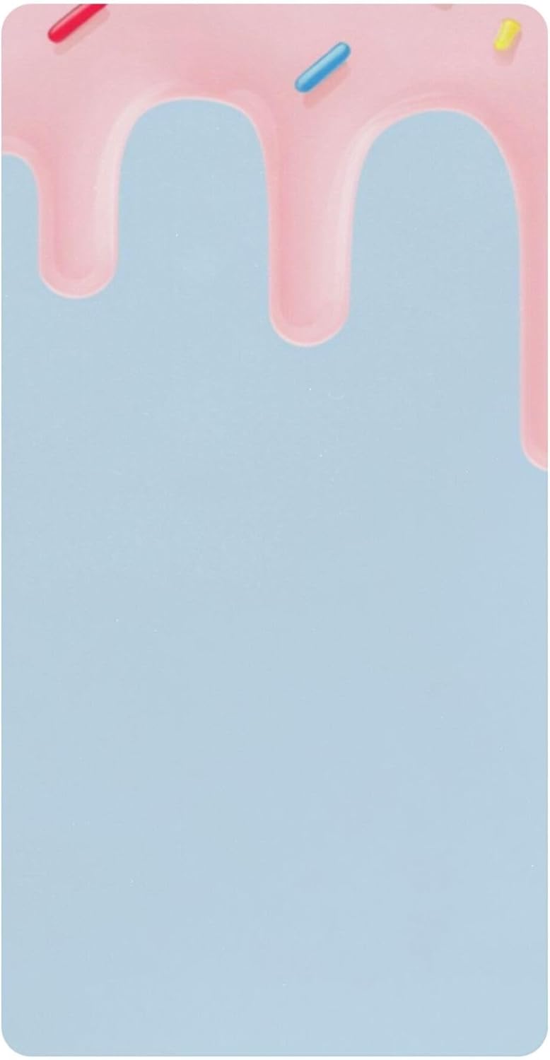 Summer Ice Cream Cute Crib Sheets Soft Breathable Fitted Cotton Baby Crib Sheets Mattress Cover for Girl Boy, 52" x 28" x 9"