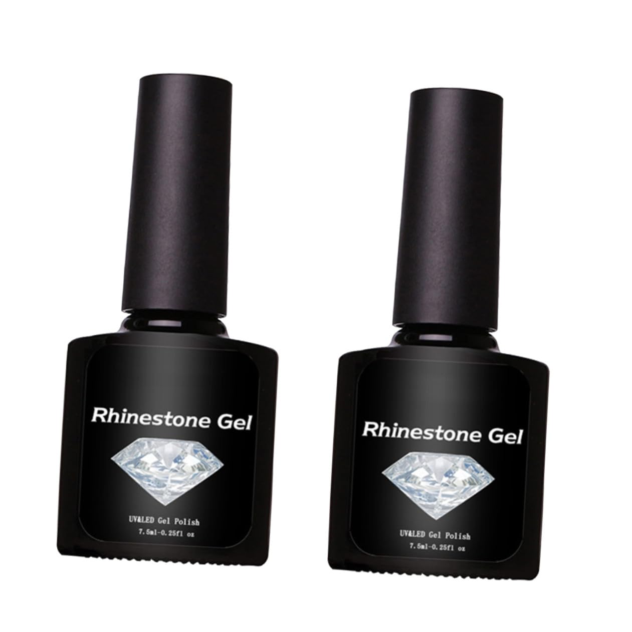 2Pcs Nail Glue for Rhinestones and Gel Manicure Tools High Viscosity Nail Art Adhesive for Natural False Nails Portable Nail Gel Application