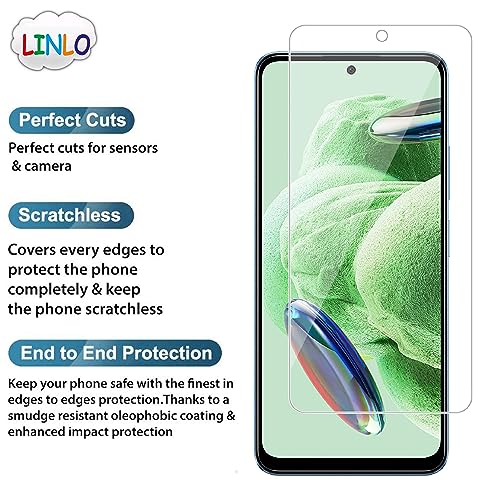 Image of Tempered Glass Screen Protector Compatible for Redmi Note 12 5G with Full Screen Coverage; Except Edges and Easy Installation Kit(Transparent), Pack of 1
