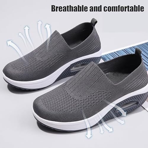 Everwalks Cute & Comfy Orthopedic Shoes, Women Soft Sole Non-Slip Breathable Arch Support Slip On Walking Sneaker3