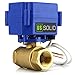 U.S. Solid Motorized Ball Valve- 3/4inches Brass Electrical Ball Valve with Standard Port, 9-24V AC/DC and 3 Wire Setup