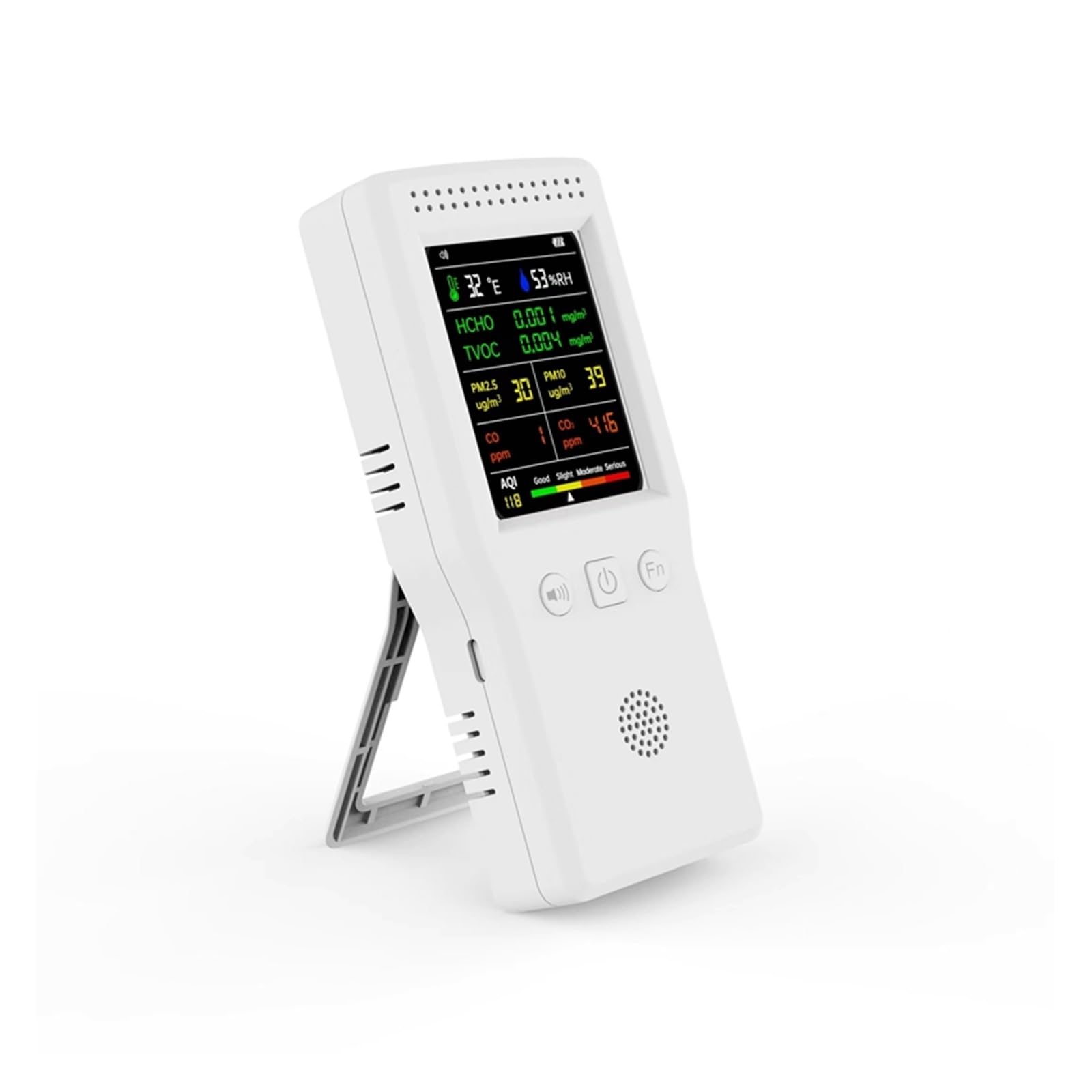 Licznik cząstek monitora jakości powietrza Detektor jakości powietrza 9w1 PM2.5 PM10 HCHO TVOC CO CO2 monitor temperatury i wilgotności wyświetlacz LCD zaawansowany czujnik wykrywania rzeczywistego(Ne