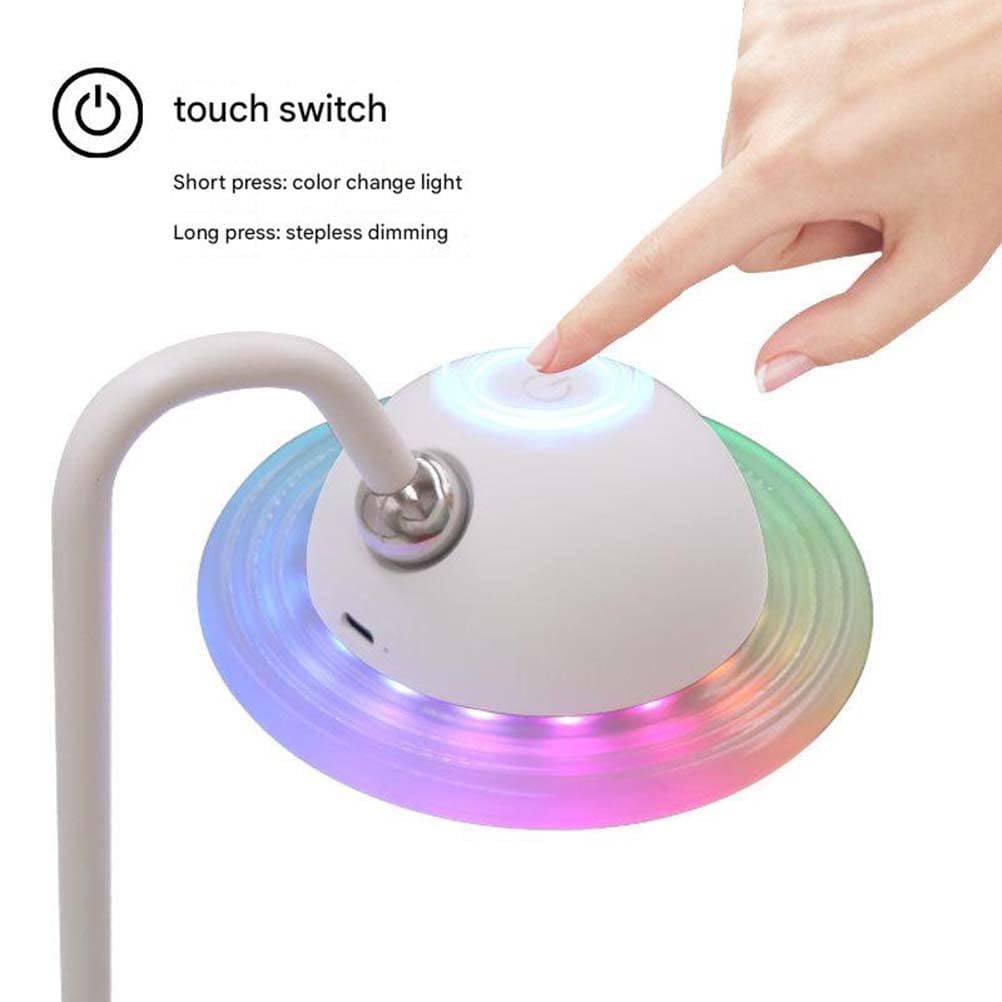 Lámpara de Noche de Madera Recargable, táctil, Regulable, giratoria, inalámbrica, magnética, para Lectura, con Clip para Libro Desmontable, Recargable por USB, para escri