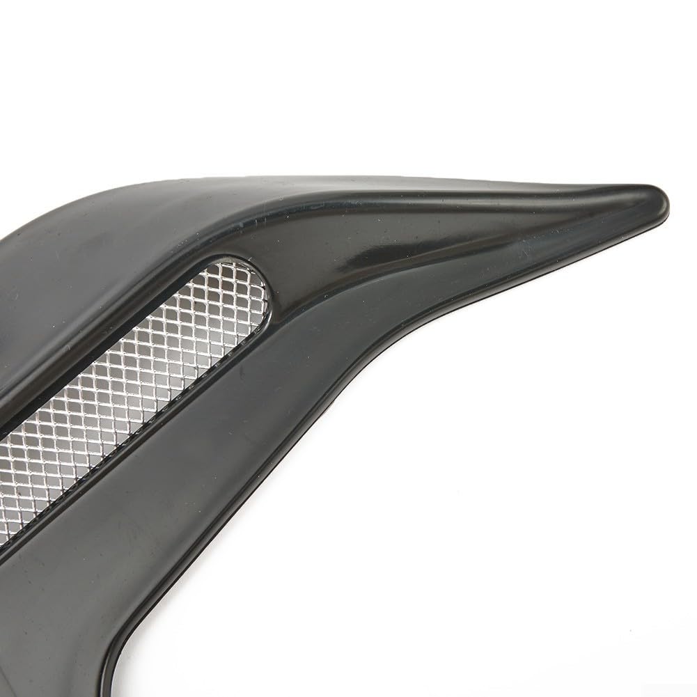 Adesivo decorativo per bocchetta laterale auto ABS nero confezione da 2