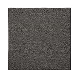 IncStores 1/4 Inch Thick Heritage Carpet Tiles | Commercial Carpet Tiles for Basement, Classroom, and Trade Show Floor Protection | Gunmetal, 16 Tiles