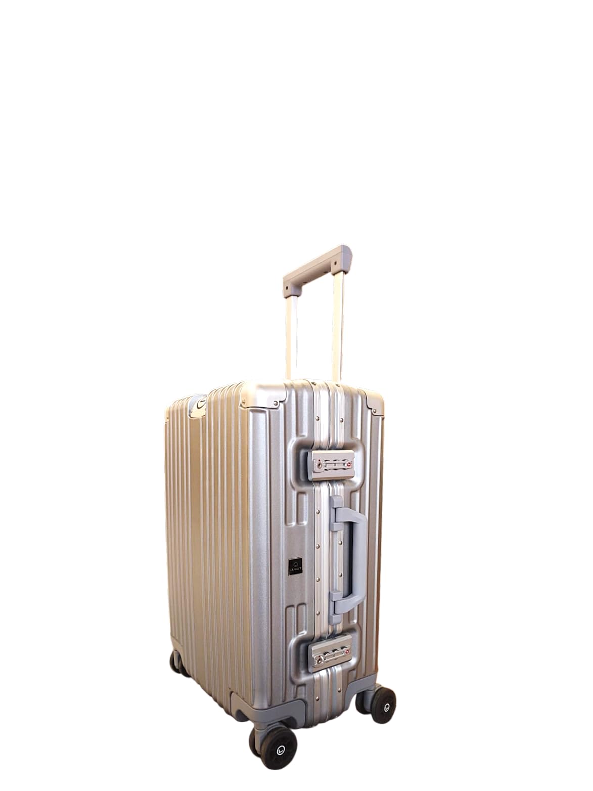 Smart 20-Inch, Cabin Trolley Bag, Number Lock, TSA Lock | Zipperless Hard Shell Luggage | Secure, Stylish Travel Trolley Bag (Silver)-image-38