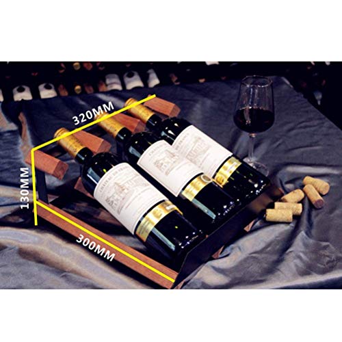 Soporte para 3 Botellas de Vino de Madera y Metal miniatura 3