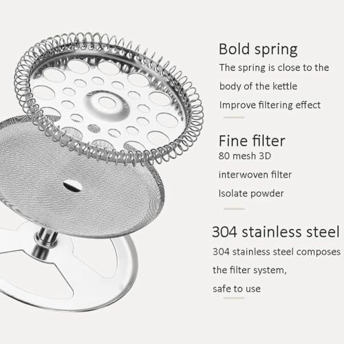Cafetera francesa con diseño a prueba de fugas y émbolo 5