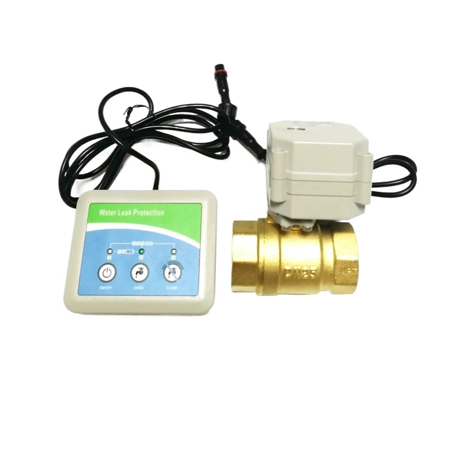Intelligenter Wasserlecksensor, Alarmmelder, Steuerung des elektrischen Ventils, automatischer Leckschutz, verwendet for Rohrleitungen DN25 1(NPT Thread)