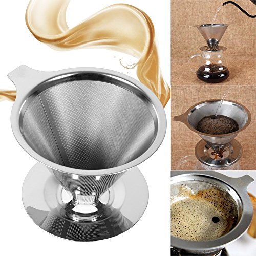 Taza de Filtro Acero Inoxidable Malla de Capa Doble que Camina Backpacking Uso Aire Libre Socialme-eu - Imagen 7
