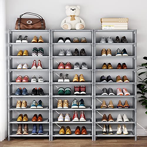 Tribesigns Vertical Shoe Rack, 9 Tiers Narrow Shoe Shelf 18 Pairs Slim Shelf For Shoes Narrow Shoe Rack For Small Space #TOP4