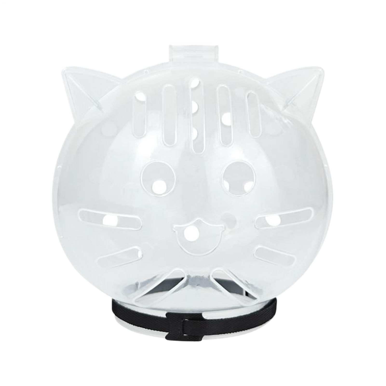 Qkbuza Breathable Cat Muzzle Ball Shape Cat Bubble Helmet Transparent Anti-Bite Anti-Licking Kitten for Bathing Cats Shaving Nail Cutting