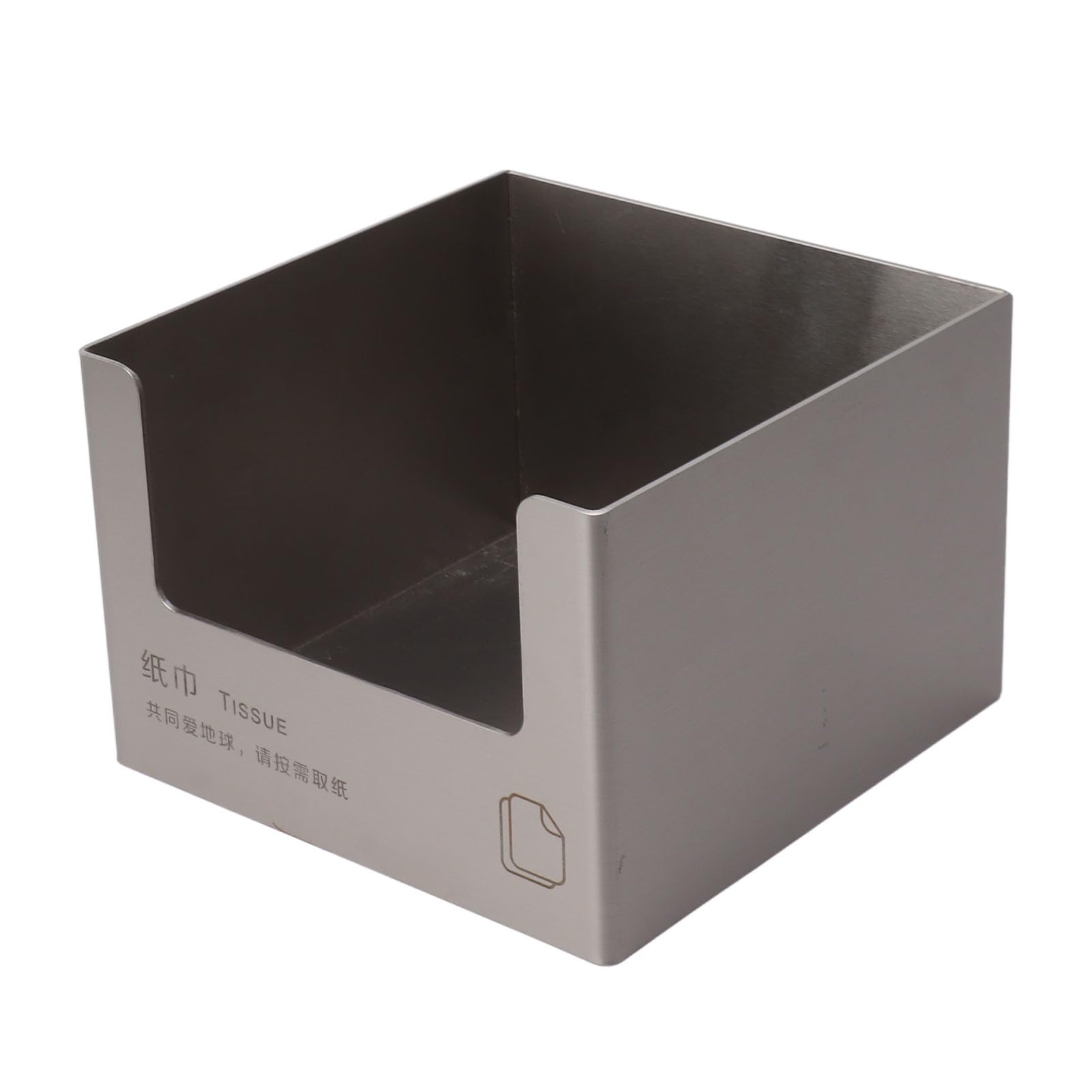 Boîte de tissus en acier inoxydable grand distributeur de serviettes carré pour comptoir