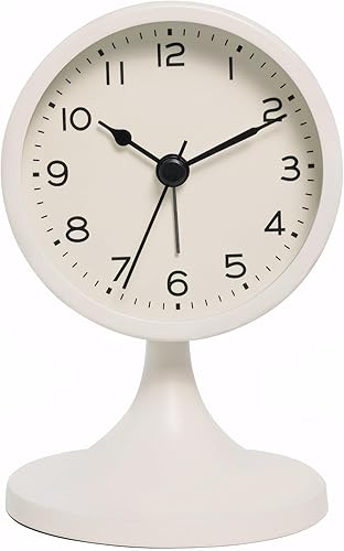 Miniatura 10 de Lancoon Analog Clock Small Cute Retro Desk Clock Non Ticking Silent Metal Table Alarm Clock for Bedside Bedroom Shelf Living Room Battery Operated
