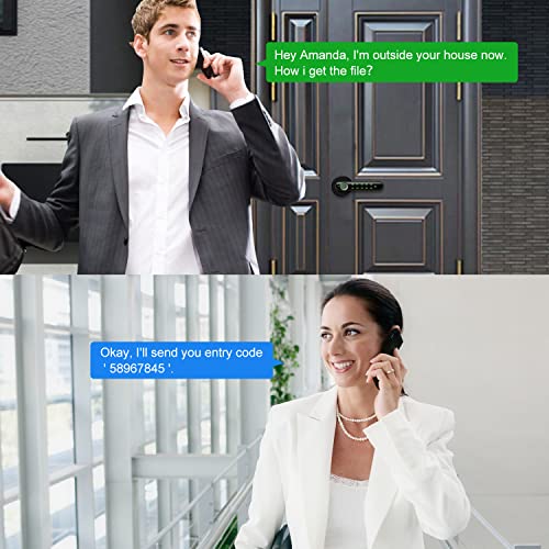 Fingerprint Door Lock, Loryhall Fingerprint Door Knob With App/Code/Backup Key/Fingerprint Keyless Entry Door Lock With Handle For Home Hotel Office Apartment Bedroom #TOP6