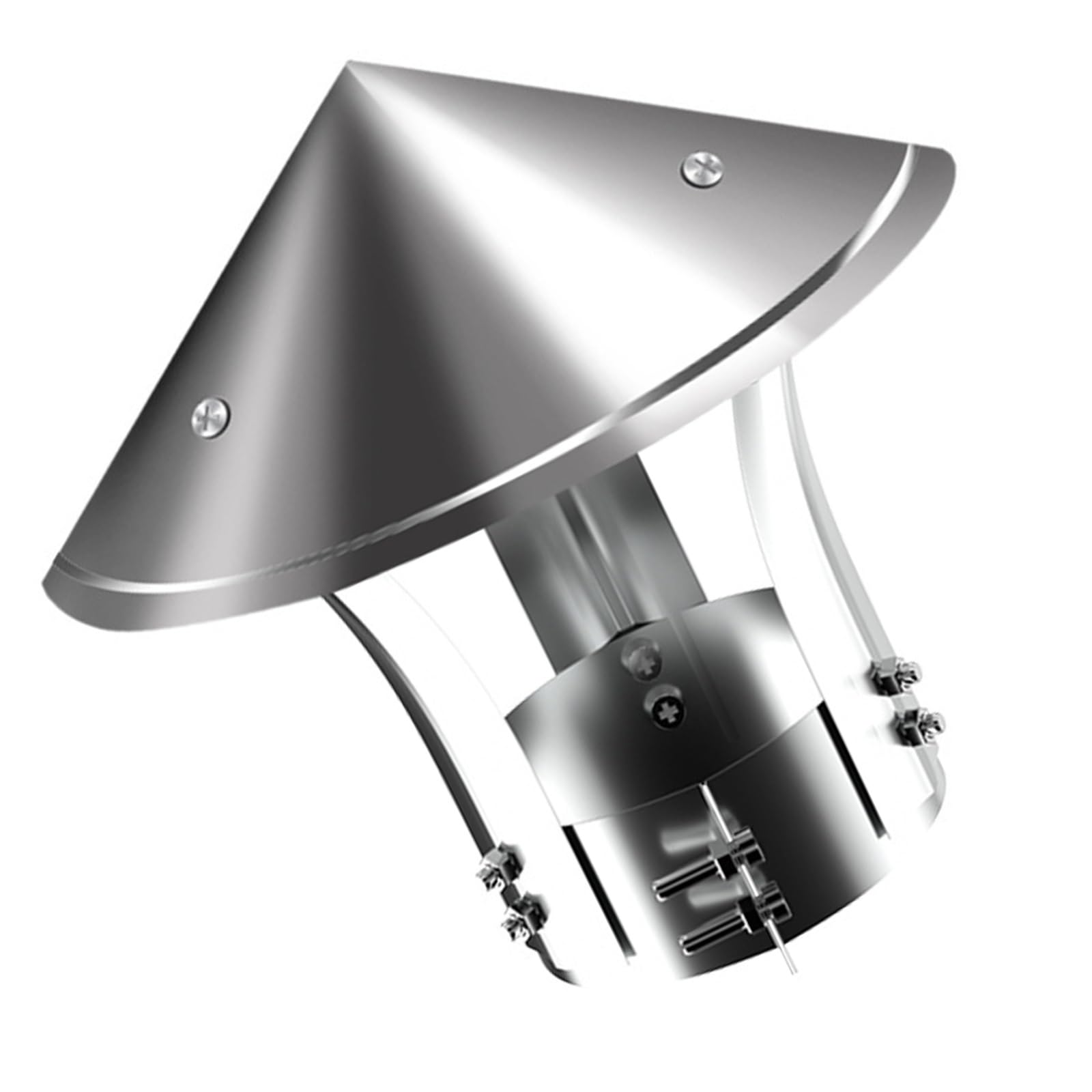 MYXJGNAIY Chimney Cap-Steel Rain Cap -Chimney Cap with Screen-304 Stainless Steel-Round Roof Chimney Cap - Vent Roof Cover - Moisture and Hot Air Exhaust - Metal Flue Cap(210mm/8.3in)