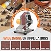 Mini Electric Belt-Sander Knife-Sharpener Sanding Machine - Small Bench Grinder Kit 7 Speed Adjustable Power Polisher DIY Polishing Grinding Tool For Knife Making, Wood Metal Working, Handcraft