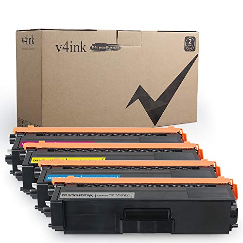 V4INK Compatible Brother TN336 TN315 TN310 TN331 Black Cyan Magenta Yellow High Yield